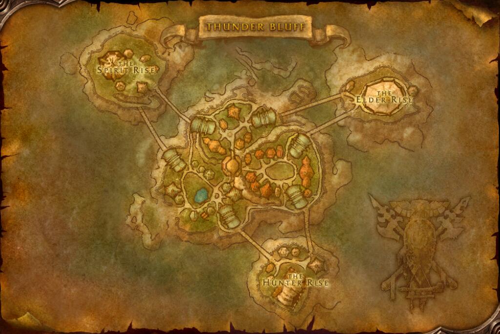 Map of Thunder Bluff