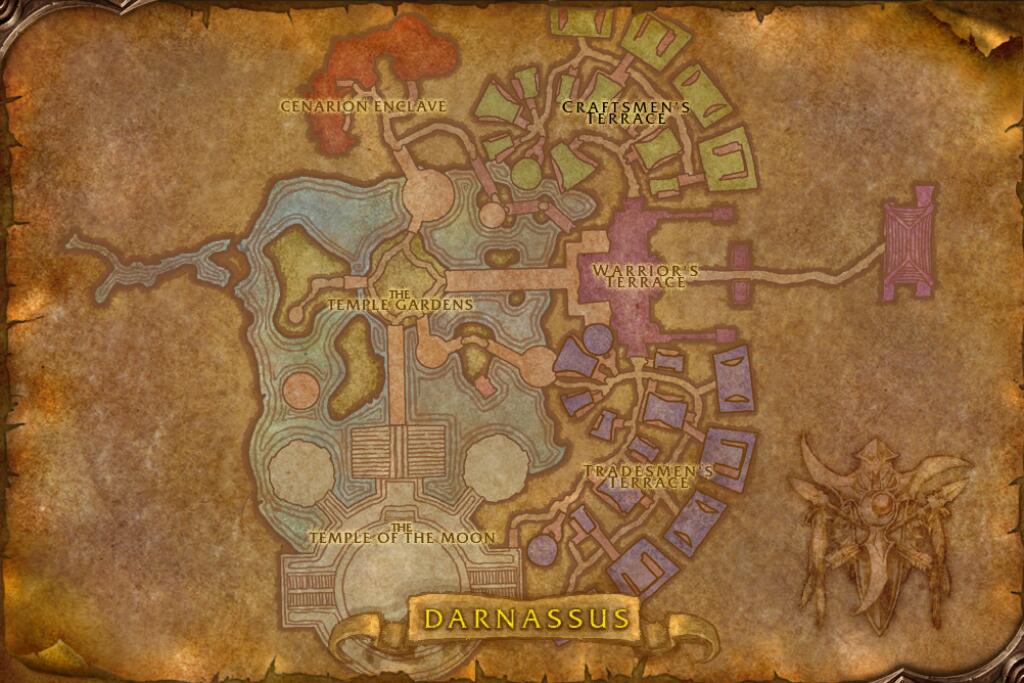 Map of Darnassus